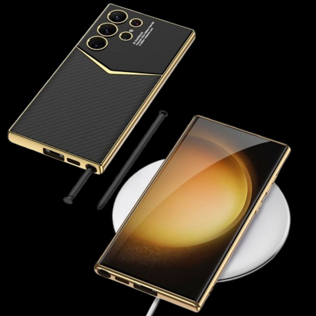 Samsung S24 / Ultra Cover – Electroplated Leather Cover & Case