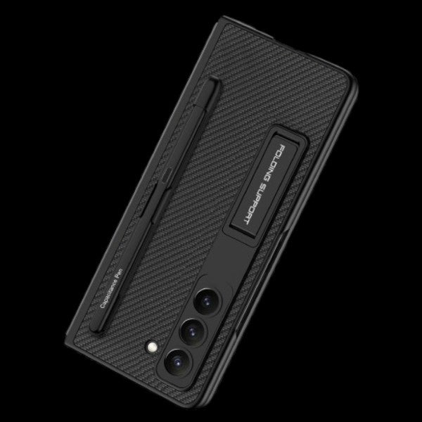 Galaxy Z Fold 5 – Leather Holder + Glass Cover & Case