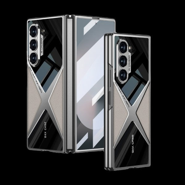 Galaxy Z Fold 6 – Electroplated PU Leather Cover & Case