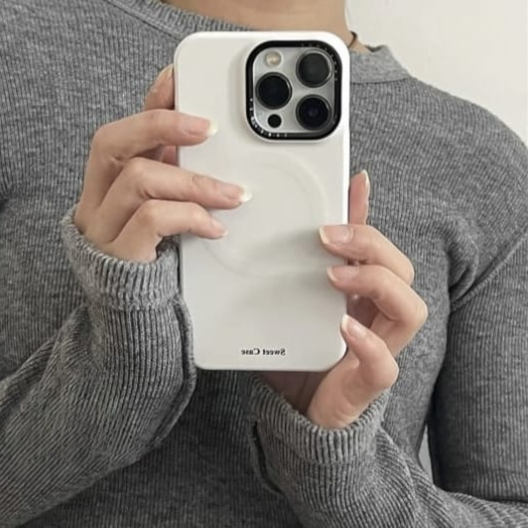 Apple iPhone 15 / Pro / Pro Max - Super Cute Soft Pastel Silicone MagSafe Back Cover with Star Grip Pop Magnet – Free & Easy grip
