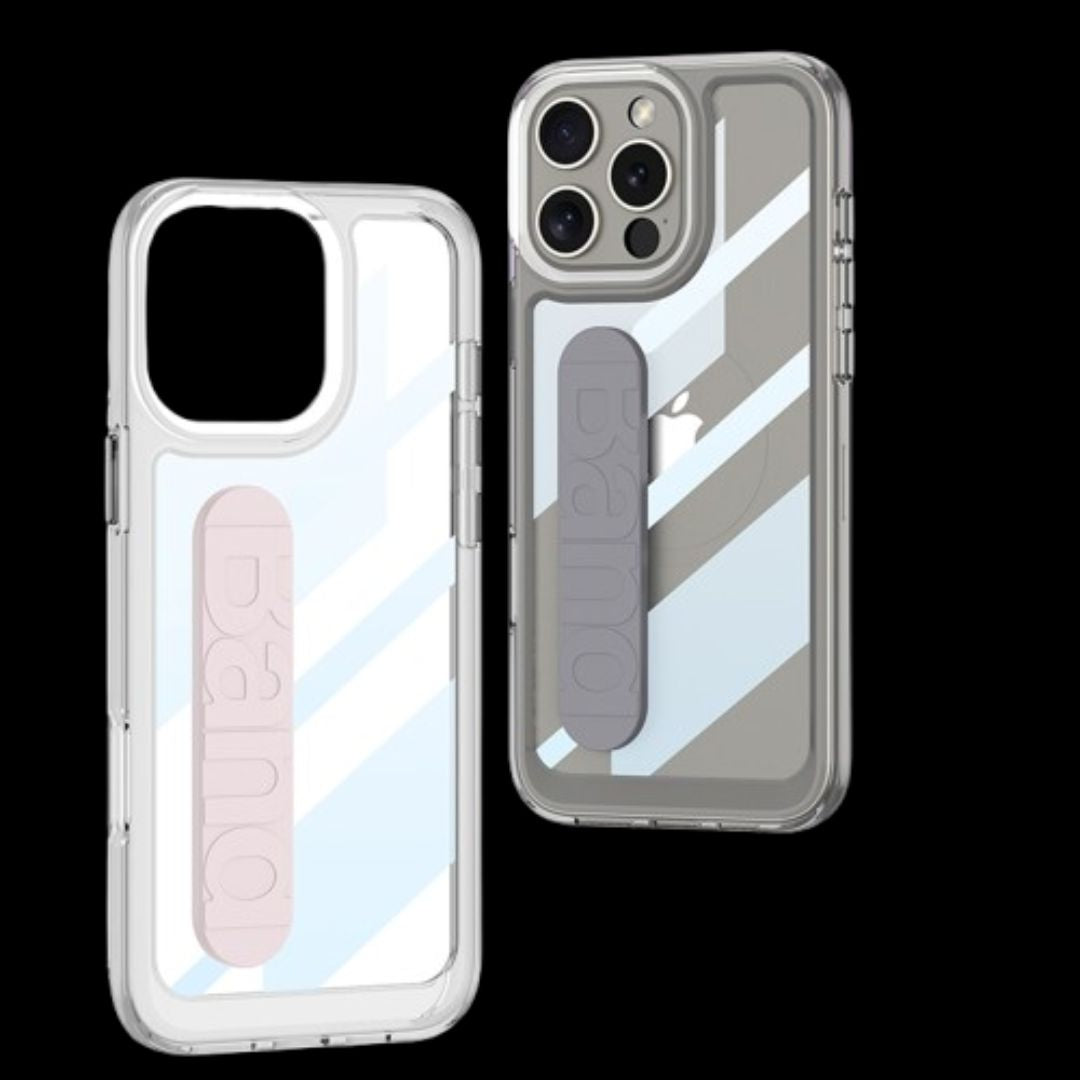Apple iPhone 16 / Plus / Pro / Pro Max – Transparent with Wrist Band Cover & Case