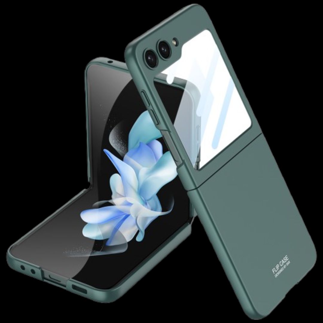 Galaxy Z Flip 6 – Ultra-Thin PC + Glass Cover & Case