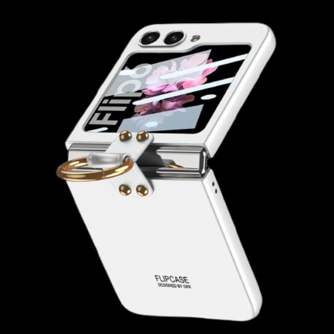 Samsung Z Flip 6 – Thin PC + Ring + Glass Cover & Case