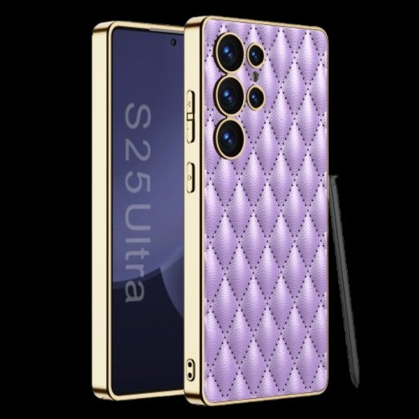 Samsung Galaxy S25 / Ultra– Leather Puff Design Cover & Case