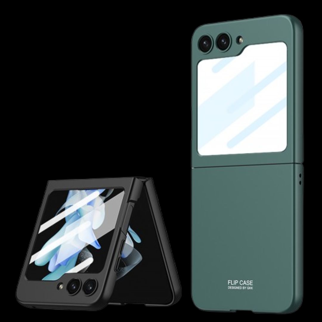 Galaxy Z Flip 6 – Ultra-Thin PC + Glass Cover & Case