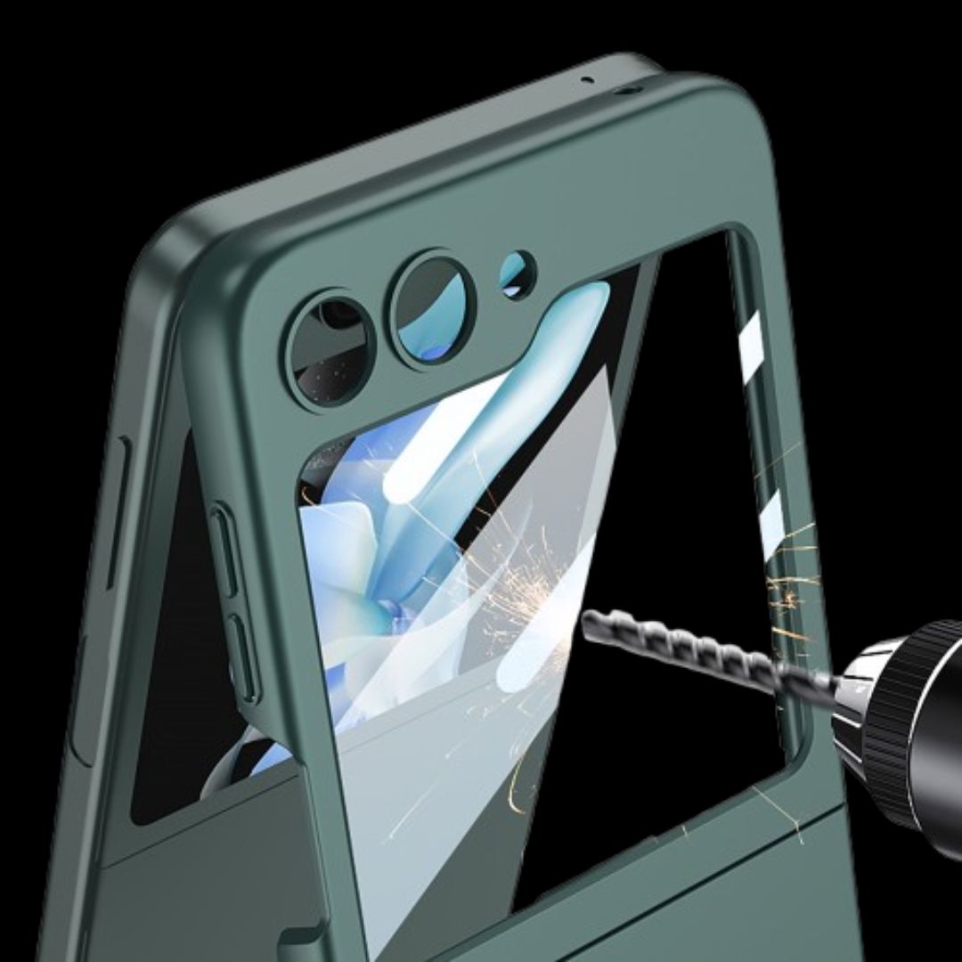 Galaxy Z Flip 6 – Ultra-Thin PC + Glass Cover & Case