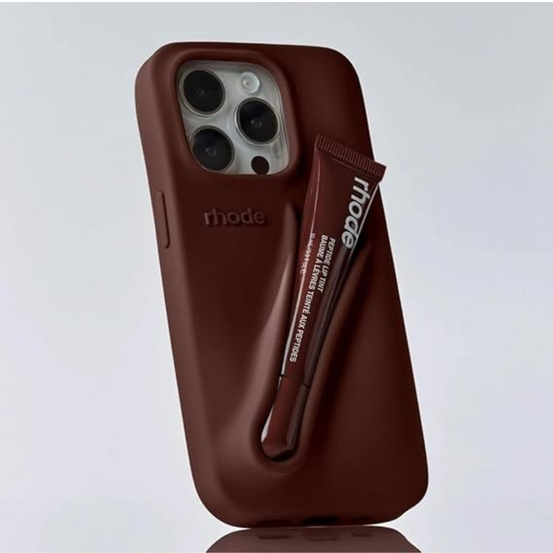 Apple iPhone 14 – Silicone Phone Cover with Built-in Lip Tint Holder