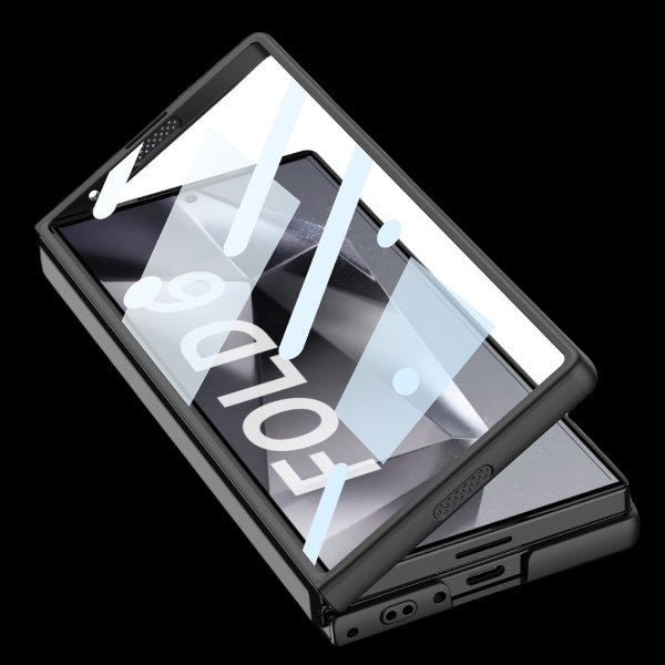 Galaxy Z Fold 6 – Leather Glass Slide Cover & Case