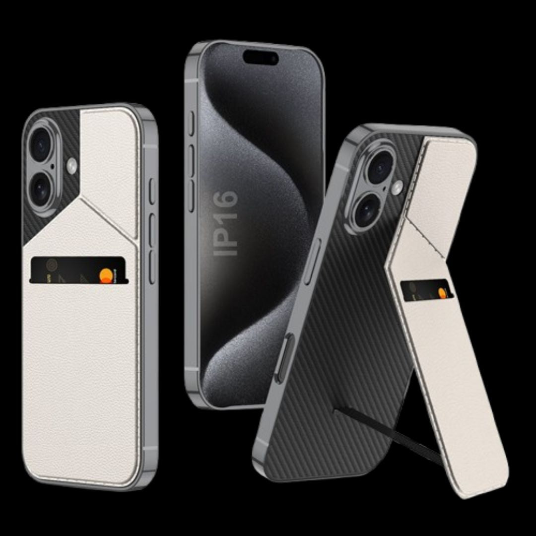 Apple iPhone 16 / Plus / Pro / Pro Max – Leather Card Slot Cover & Case