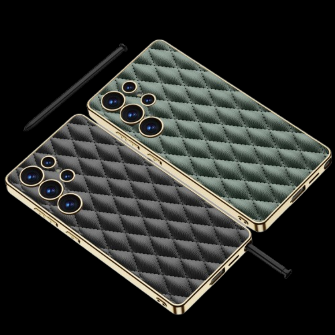 Samsung Galaxy S25 / Ultra– Leather Puff Design Cover & Case