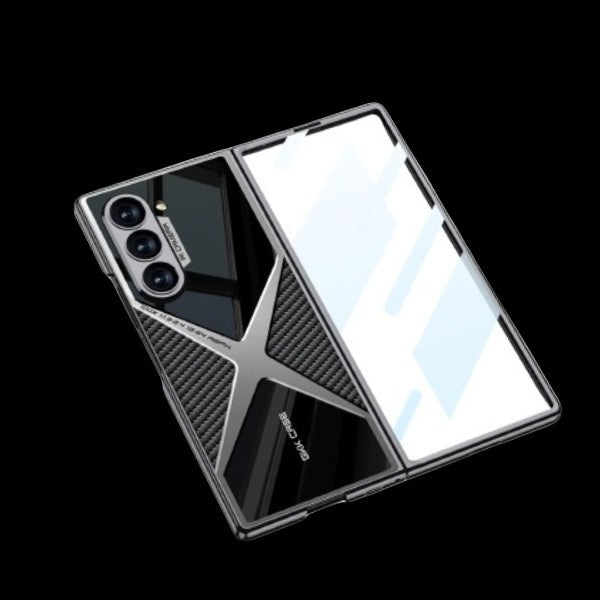 Galaxy Z Fold 6 – Electroplated PU Leather Cover & Case
