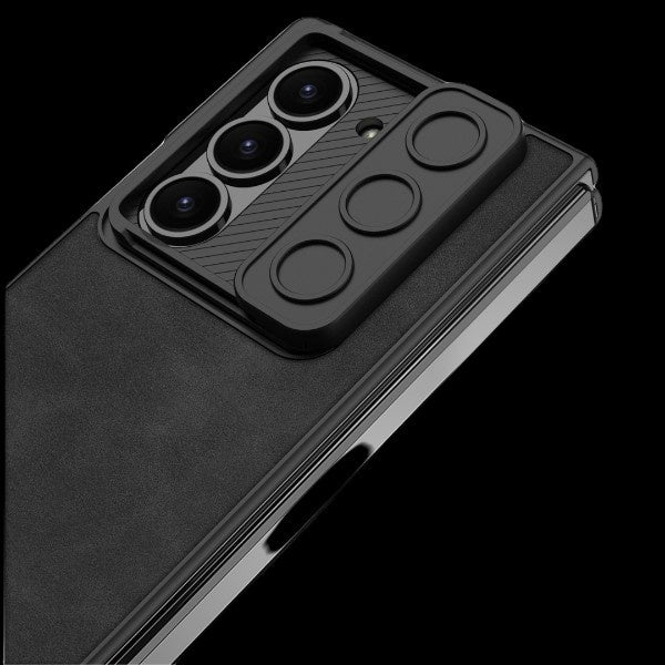 Galaxy Z Fold 6 – Leather Glass Slide Cover & Case
