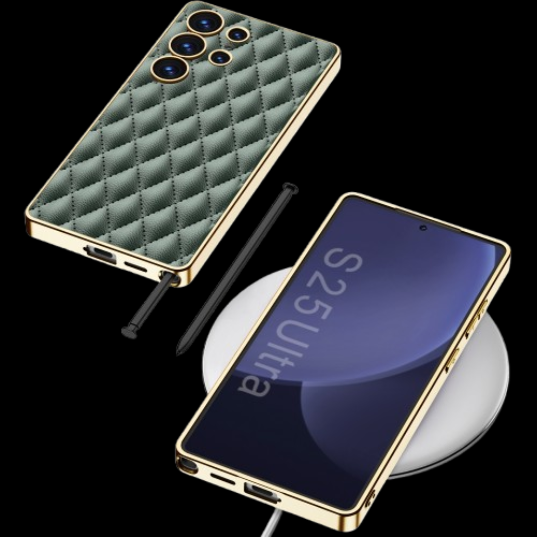 Samsung Galaxy S25 / Ultra– Leather Puff Design Cover & Case