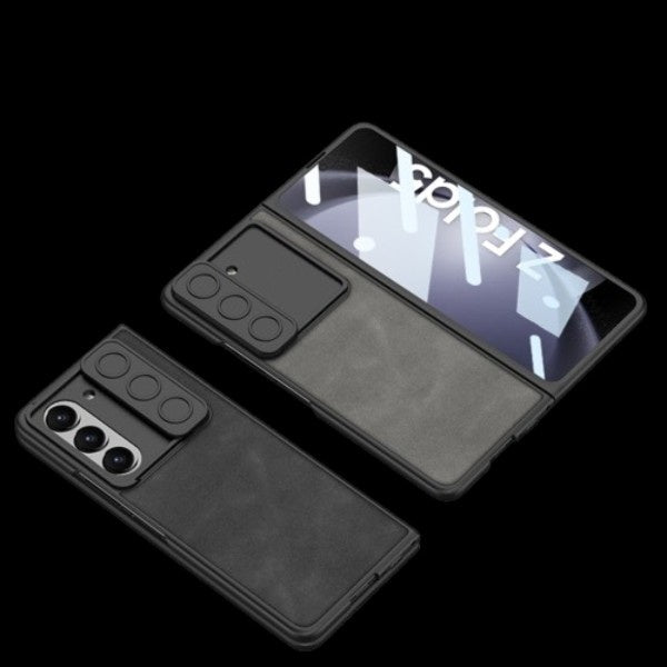Galaxy Z Fold 5 – Leather Glass Slide Cover & Case
