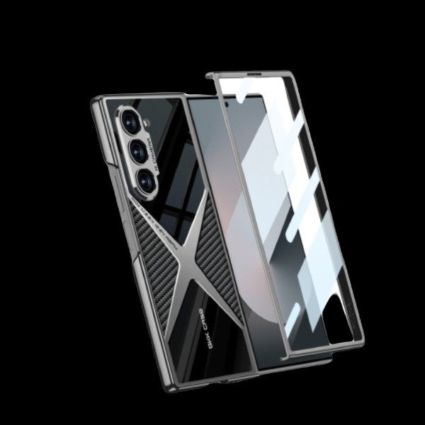 Galaxy Z Fold 6 – Electroplated PU Leather Cover & Case