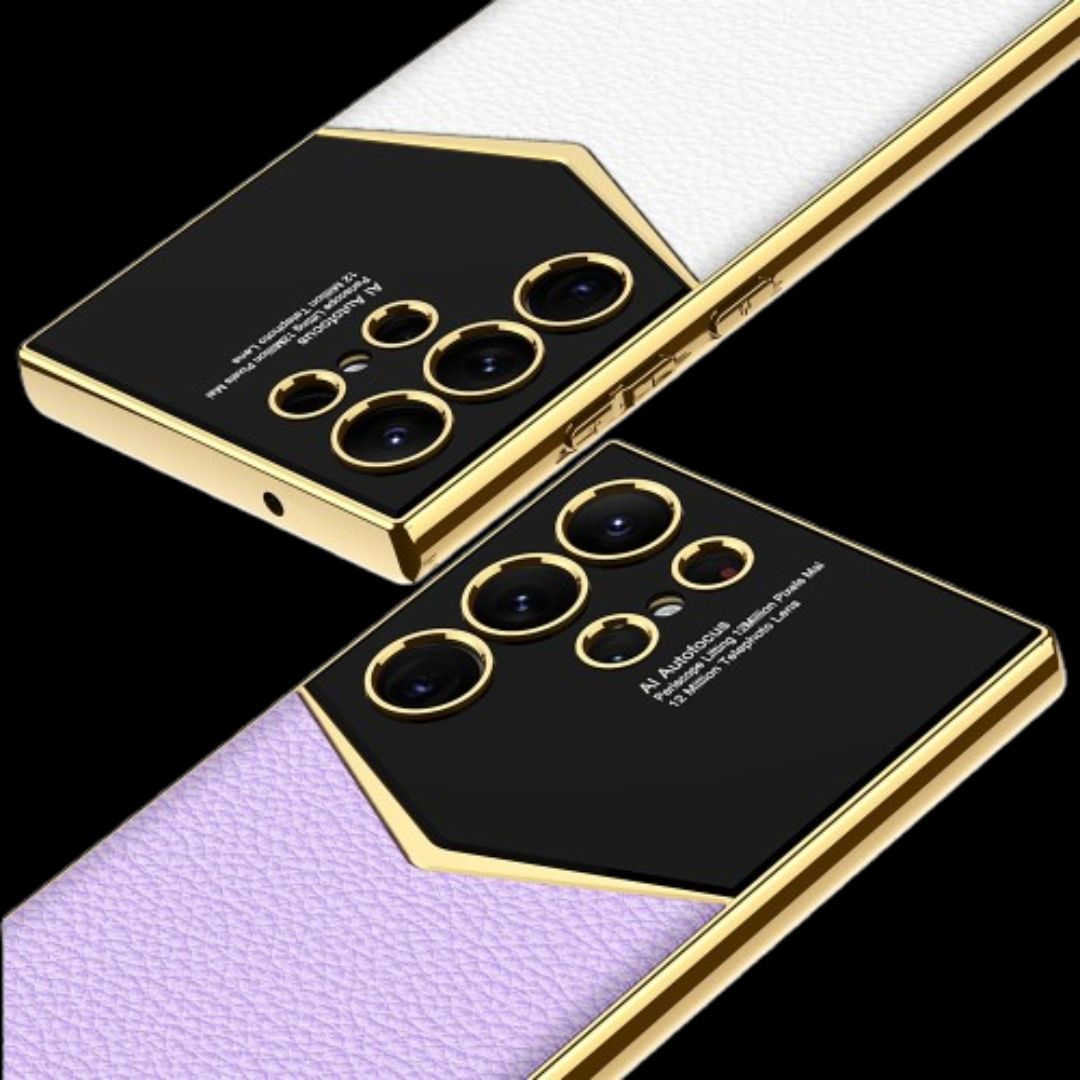 Samsung S24 / Ultra Cover – Electroplated Leather Cover & Case