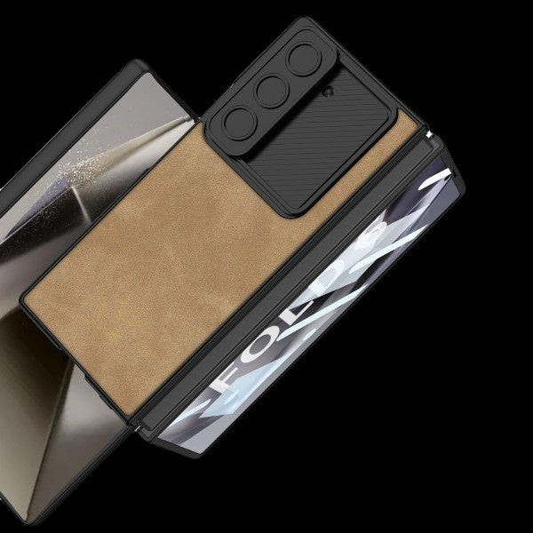 Galaxy Z Fold 6 – Leather Glass Slide Cover & Case