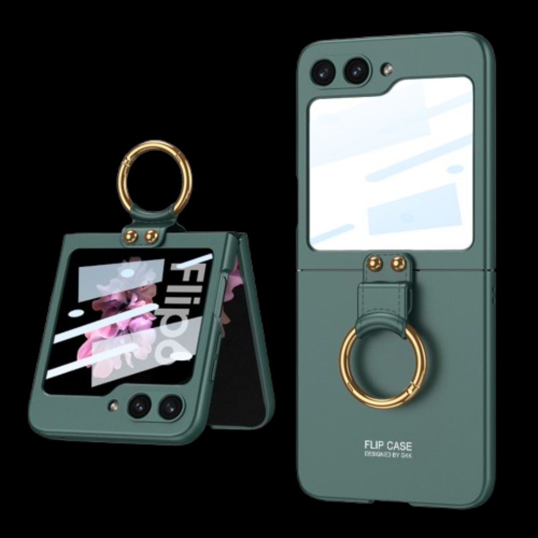 Samsung Z Flip 6 – Thin PC + Ring + Glass Cover & Case