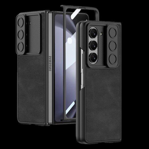 Galaxy Z Fold 5 – Leather Glass Slide Cover & Case