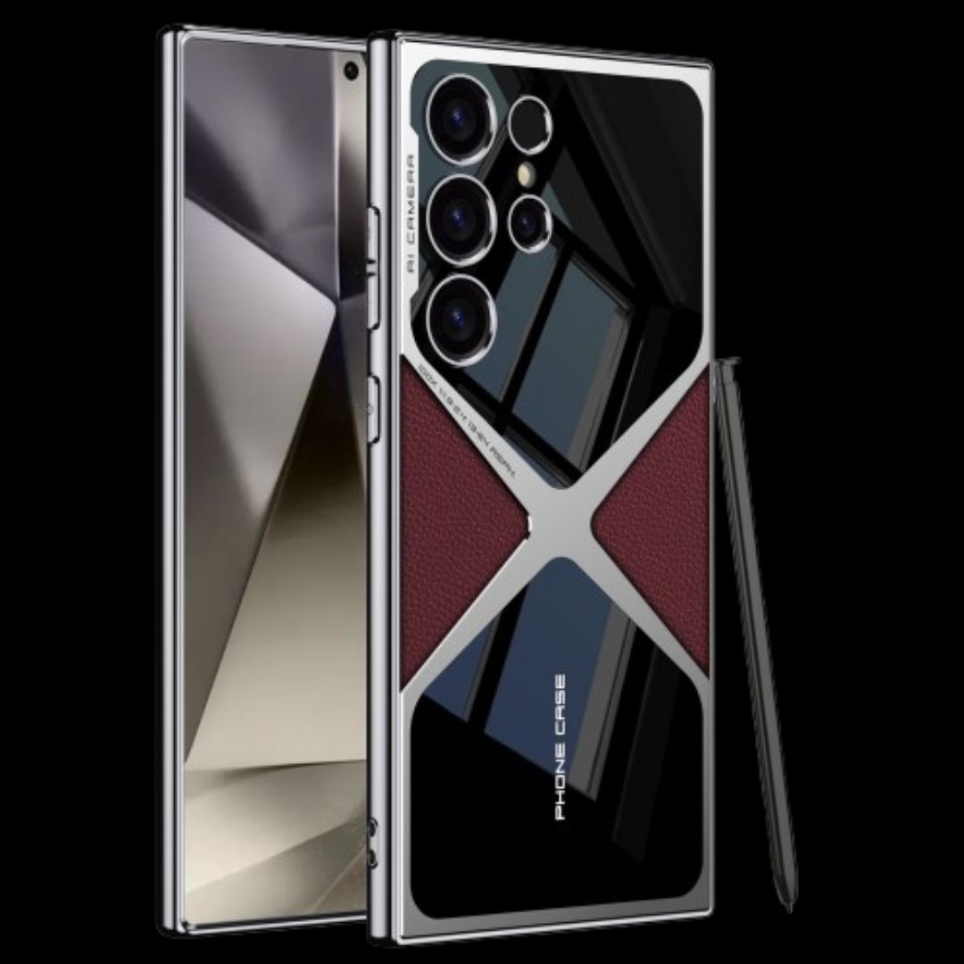 Samsung S24 Ultra Case – Electroplated PU Leather Cover & Case