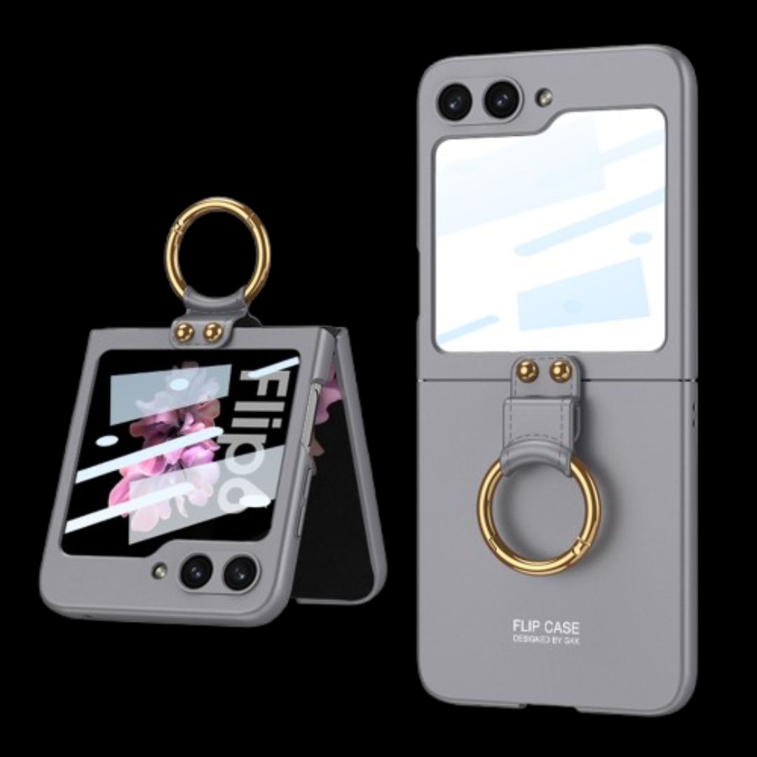 Samsung Z Flip 6 – Thin PC + Ring + Glass Cover & Case