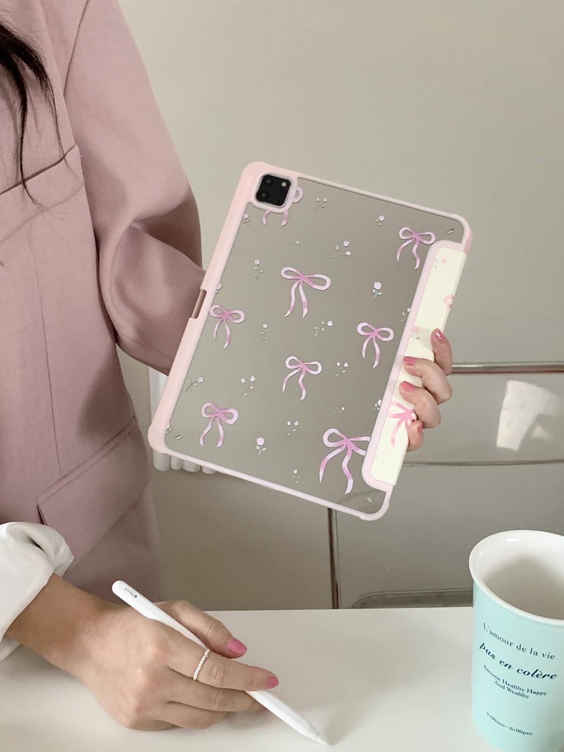Pink Bow iPad Case – Soft Girl Aesthetic