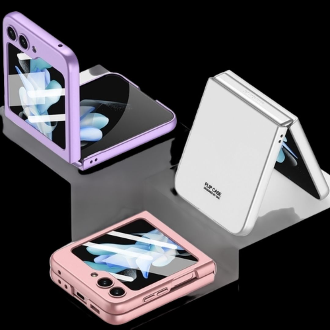 Galaxy Z Flip 6 – Ultra-Thin PC + Glass Cover & Case