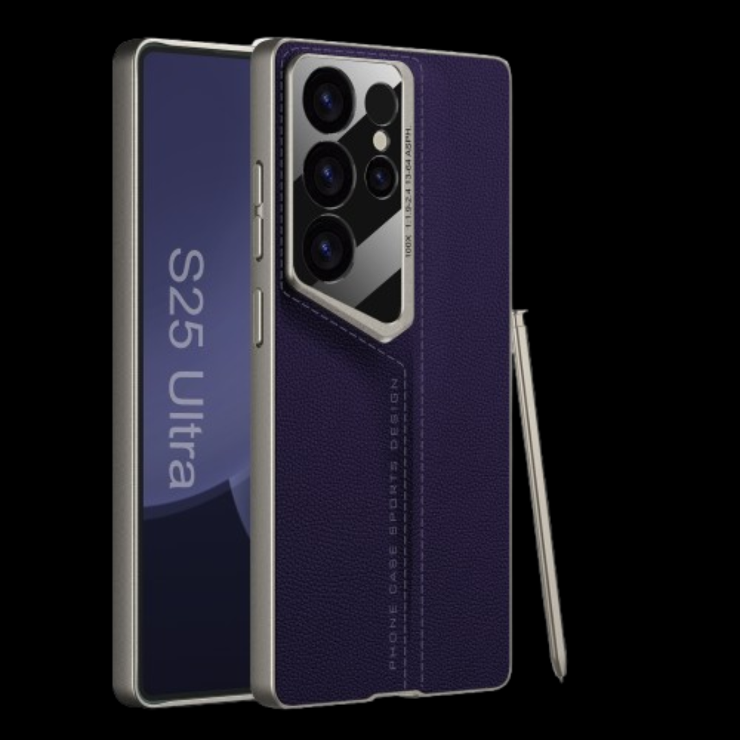 Samsung Galaxy S25 Ultra – Leather Blade Slim Hard Back Cover & Case