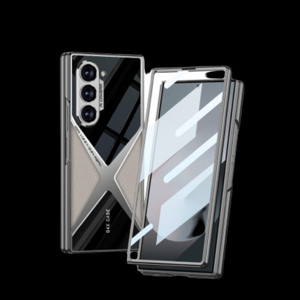 Galaxy Z Fold 6 – Electroplated PU Leather Cover & Case