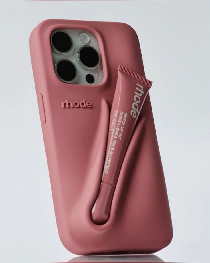 Apple iPhone 14 Pro Max – Silicone Phone Cover with Built-in Lip Tint Holder