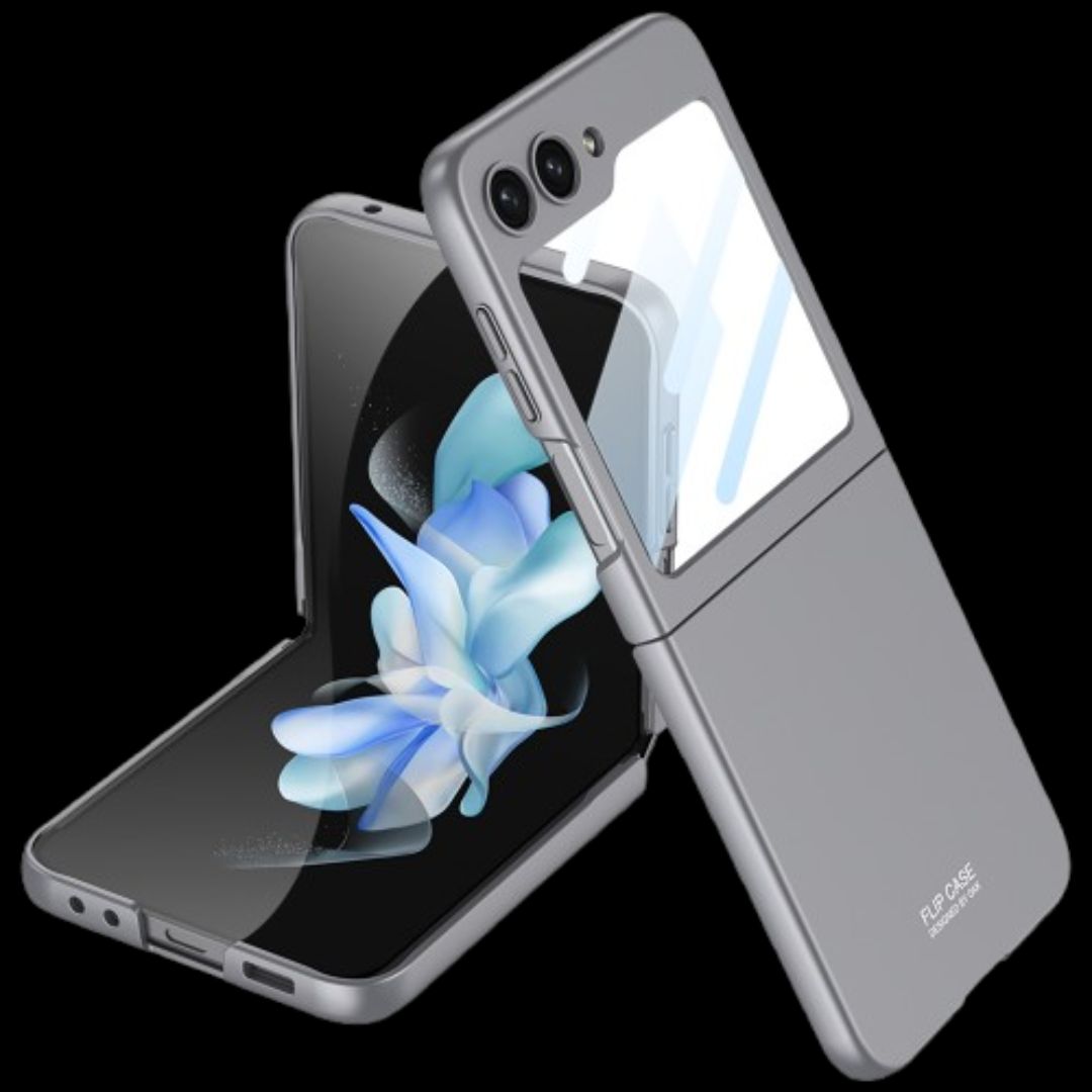 Galaxy Z Flip 6 – Ultra-Thin PC + Glass Cover & Case