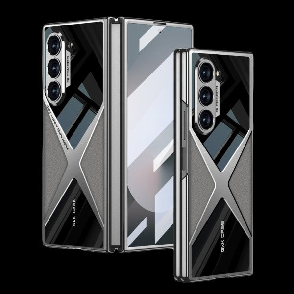 Galaxy Z Fold 6 – Electroplated PU Leather Cover & Case