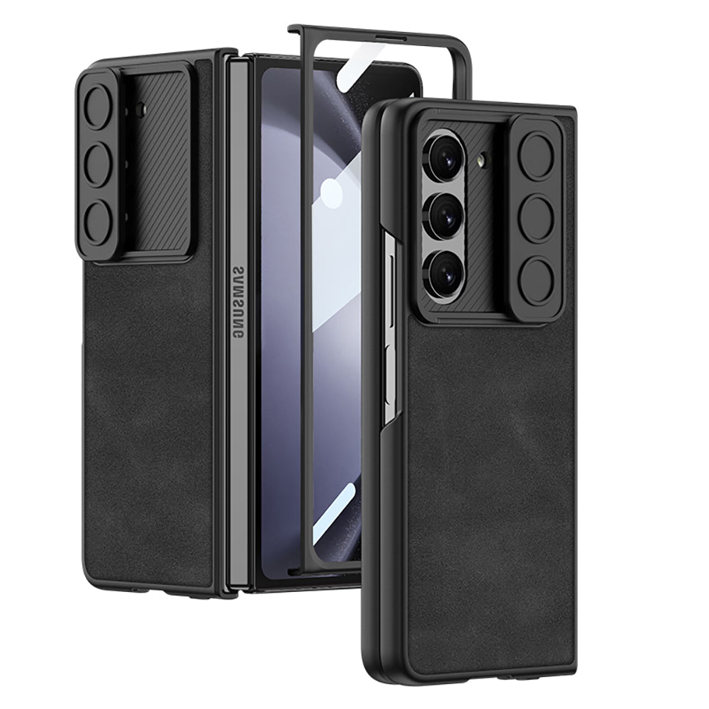Galaxy Z Fold 5 – Leather Glass Slide Cover & Case