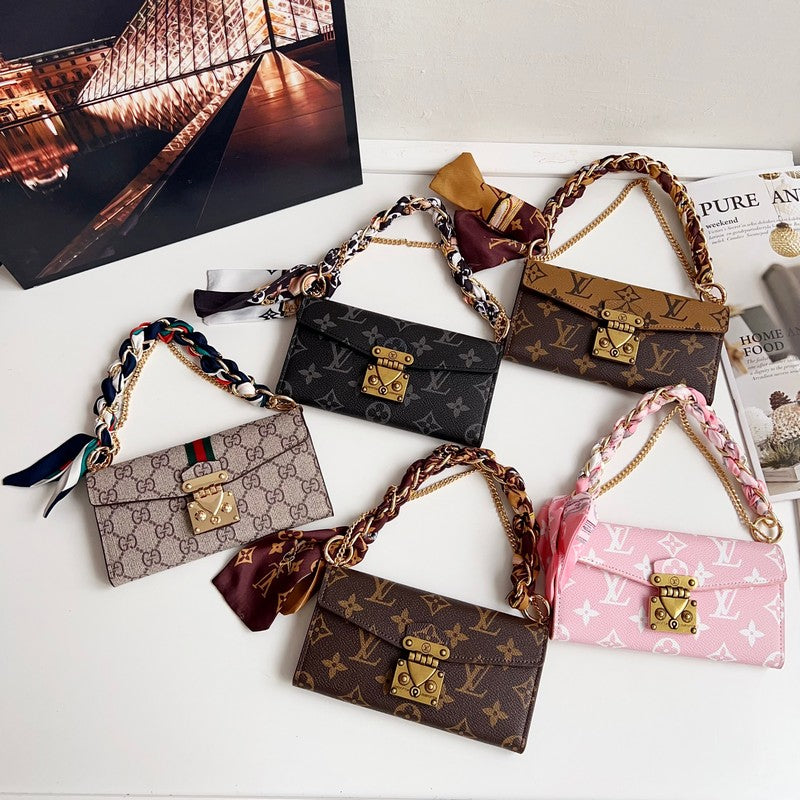 Luxury Wallet iPhone Case Card Holder for 13-17 Pro Max Plus