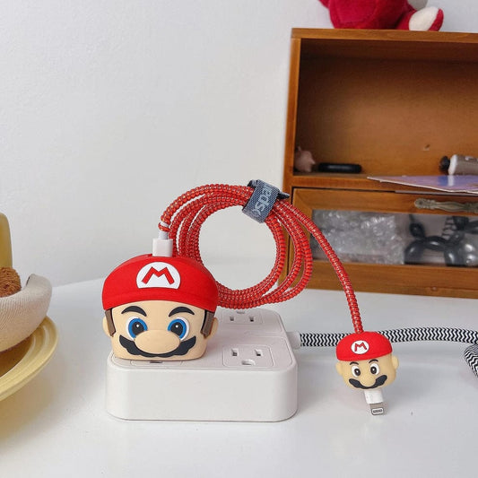 Cute Mario Silicone - iPhone Charger Case