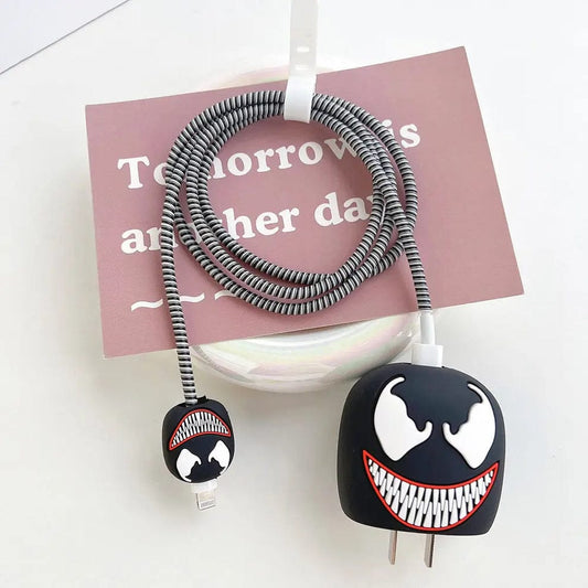 Venom inspired silicone - iPhone charger case
