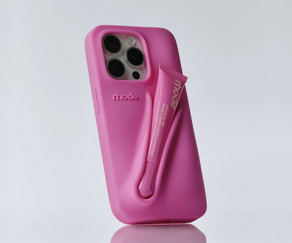 Apple iPhone 14 Pro Max – Silicone Phone Cover with Built-in Lip Tint Holder