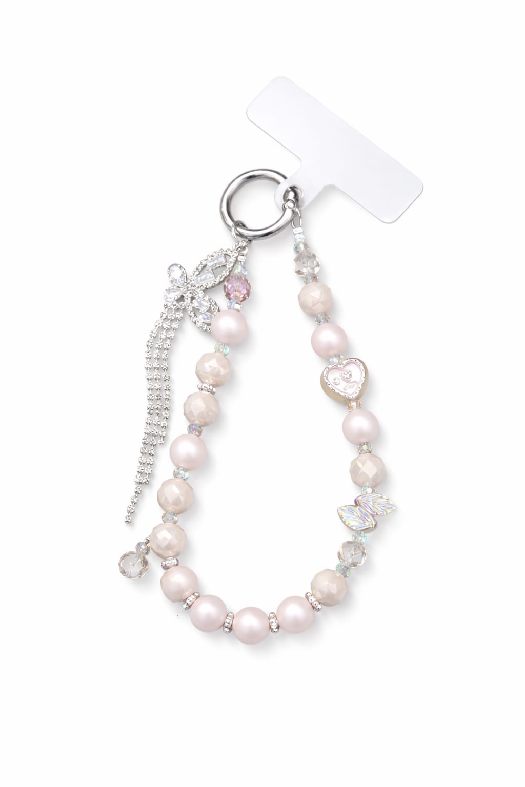 Elegant heart Charm with Crystal Butterfly 🦋 - Phone Charm