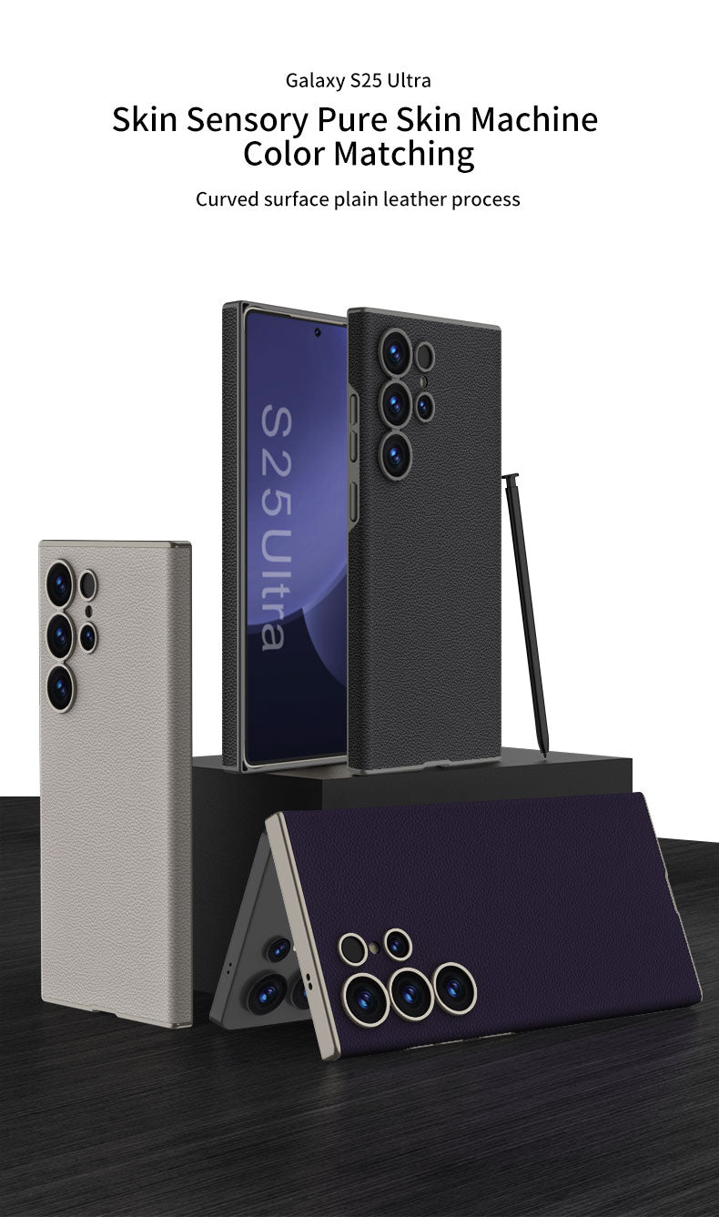 Samsung Galaxy S25 Ultra – Ultra Thin Leather Cover & Case