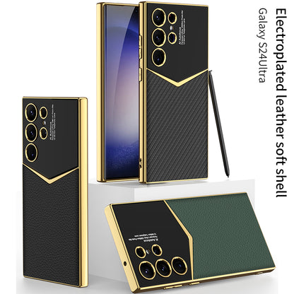 Samsung S24 / Ultra Cover – Electroplated Leather Cover & Case