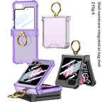 Samsung Z Flip 6 – Transparent with Ring Cover & Case