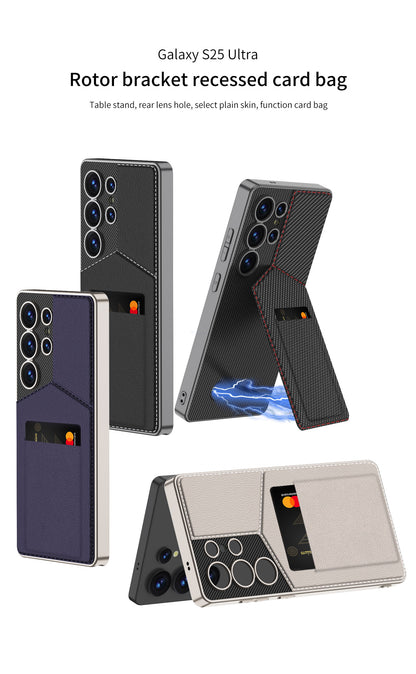 Samsung Galaxy S25 / Ultra– Rotor Stand Card Bag Cover & Case