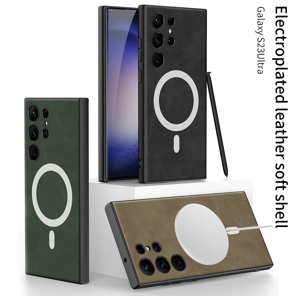 Samsung S23 / Ultra – Leather with MagSafe Cover & Case