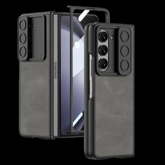 Galaxy Z Fold 5 – Leather Glass Slide Cover & Case