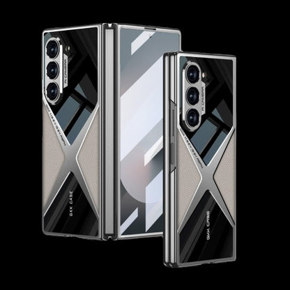 Galaxy Z Fold 6 – Electroplated PU Leather Cover & Case