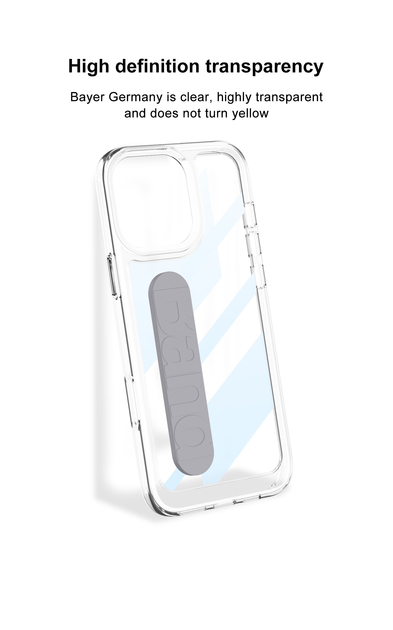 Apple iPhone 16 / Plus / Pro / Pro Max – Transparent with Wrist Band Cover & Case