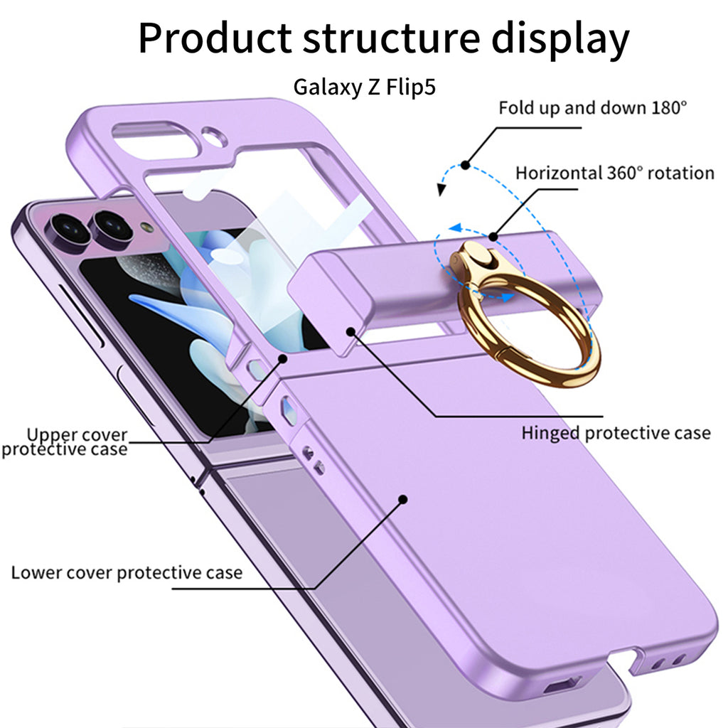 Galaxy Z Flip 5 – Hinge Box Ring Cover & Case