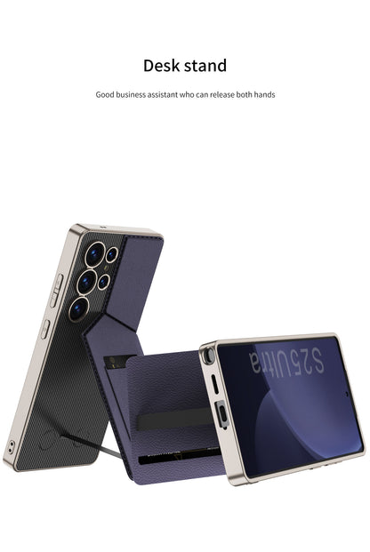 Samsung Galaxy S25 / Ultra– Rotor Stand Card Bag Cover & Case