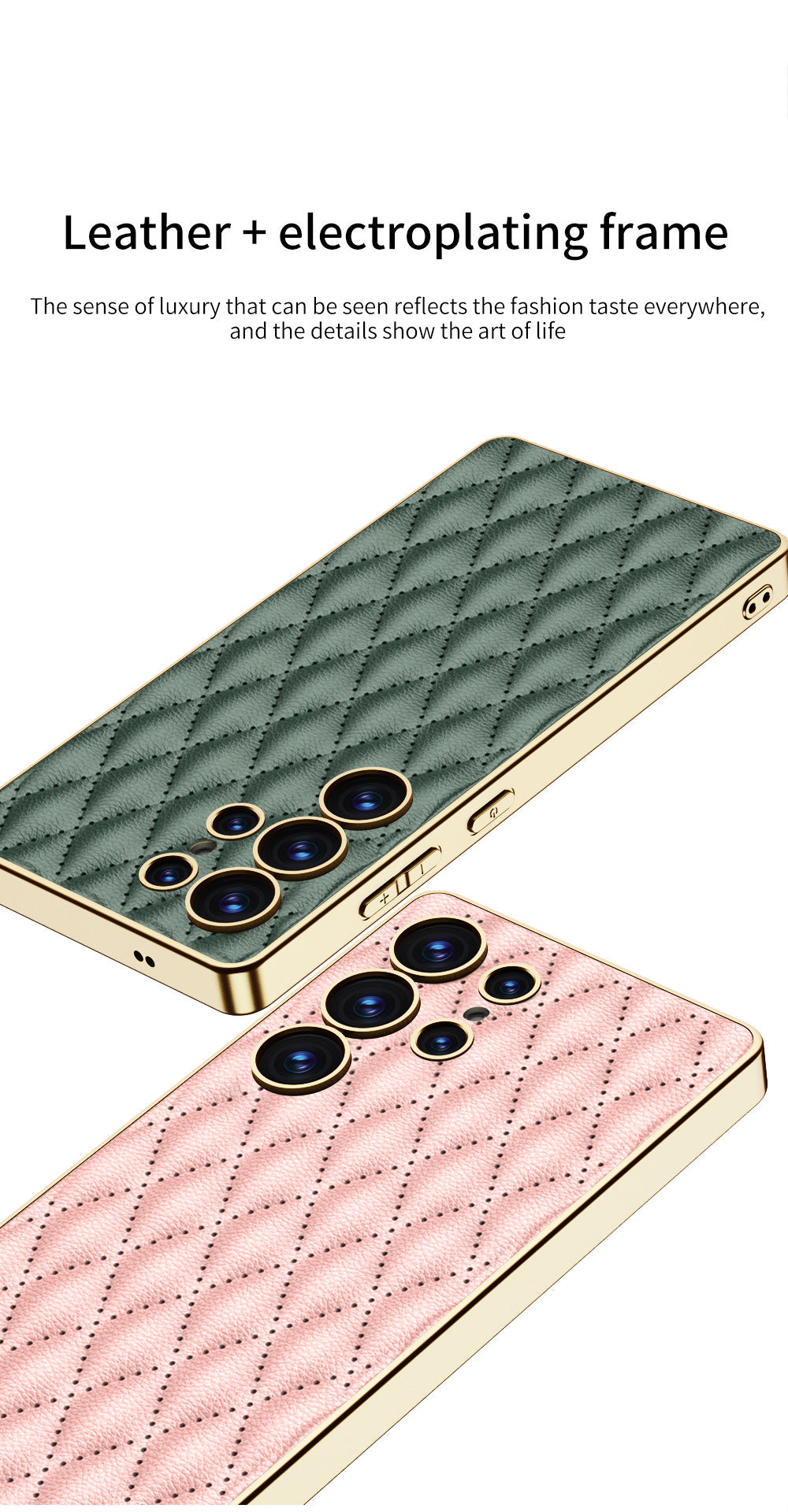 Samsung Galaxy S25 / Ultra– Leather Puff Design Cover & Case