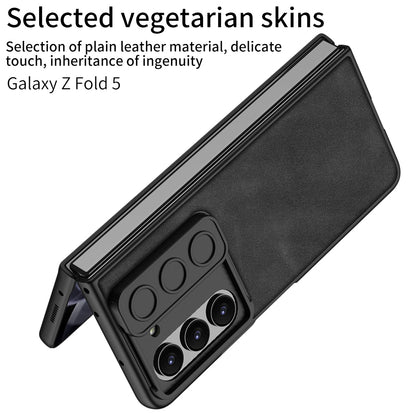 Galaxy Z Fold 5 – Leather Glass Slide Cover & Case